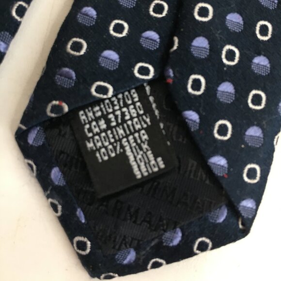 Giorgio Armani Blue Silk Necktie - Picture 6 of 9